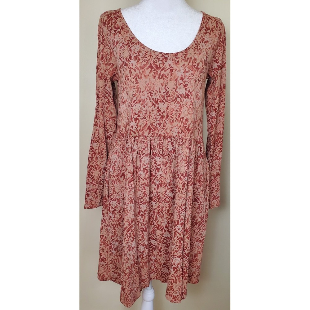 Peruvian Connection Long Sleeve Easter Dress Faded Fresco Small Lightweight Boho